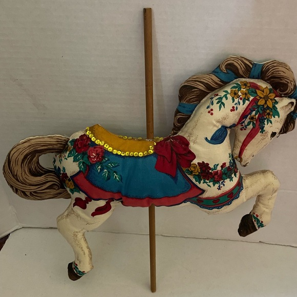 Carousel Horse Accent, hand sewn cloth horse - Picture 1 of 6